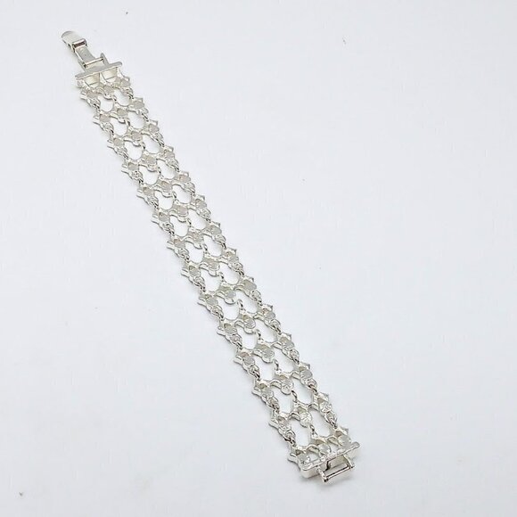 Napier Silver Amethyst Crystal Link Bracelet - Picture 5 of 6